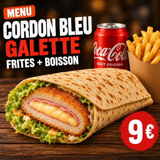 Menu Galette Cordon Bleu